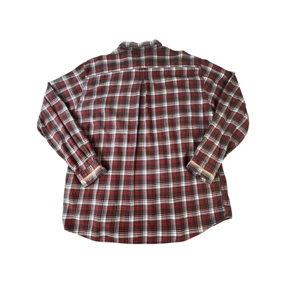 Mine Flannel Shirt Men's XXL Red Black White Plaid Long Sleeve Button Up Top - Picture 10 of 11